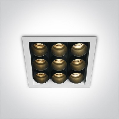 Spot LED incastrat fix SMD alb sau negru 9xLED-uri