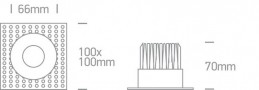Spot LED Trimless Exterior sau Baie IP54 6.5W Dimabil Negru