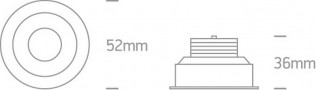 Mini Spot LED Orientabil 3W Alb sau Gri