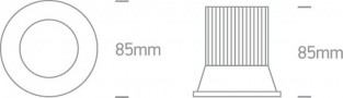 Spot LED 12W incastrat orientabil