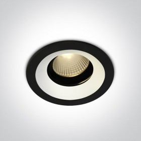 Spot LED 12W incastrat orientabil rotund alb sau negru