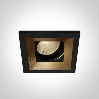 Spot LED 12W incastrat orientabil patrat alb sau negru