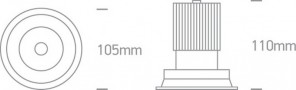 Spot LED 12W incastrat orientabil alb DARK LIGHT