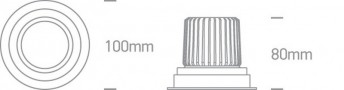Spot LED 12W incastrat orientabil rotund DARK LIGHT IP20
