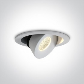 Spot LED 12W incastrat orientabil IP20 rotund alb