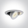 Spot LED 12W incastrat orientabil IP20 rotund alb