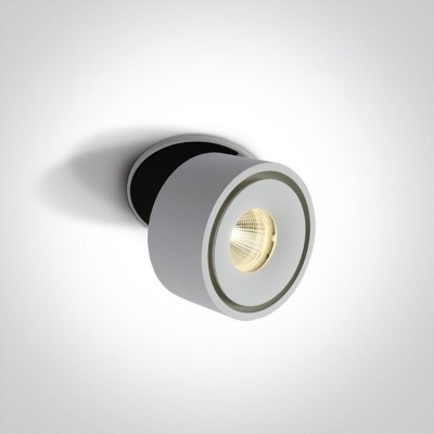Spot LED 8W incastrat orientabil alb sau negru