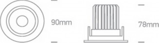 Spot LED 13W CRI92 3000K incastrat orientabil