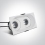 Spot LED 7W incastrat orientabil pentru exterior sau baie DARK LIGHT dublu