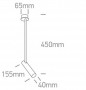 Spot LED tip Pendul Incastrat Negru cu Gold 12W 3000K CRI90