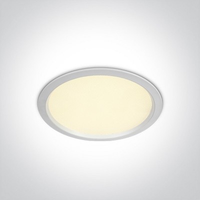 Spot LED incastrat 24W cu UGR19 pentru baie sau exterior rotund alb