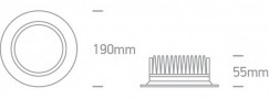 Spot incastrat baie sau exterior 20W UGR19 CCT