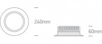 Spot incastrat 30W UGR19 baie sau exterior CCT