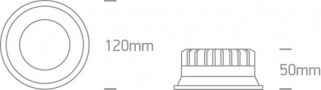 Spot LED Incastrat Negru 9W, CCT 3000K-4000K-5000K, Dark Light, CRI90, IK07 h50mm