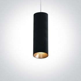 Pendul GU10 24cm DARK LIGHT negru cu reflector culori diferite
