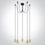 Pendul 9.5cm 5xE27 negru sau alama satinata