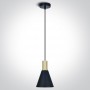 Pendul 22.8cm E27 negru alama satinata sau cupru