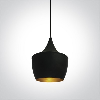Pendul 30cm negru E27 reflector alama