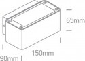 Aplica perete 4x3W exterior gri