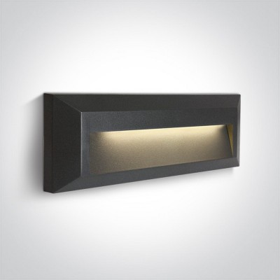 Aplica perete 2W exterior alb sau antracit dreptunghi DARK LIGHT