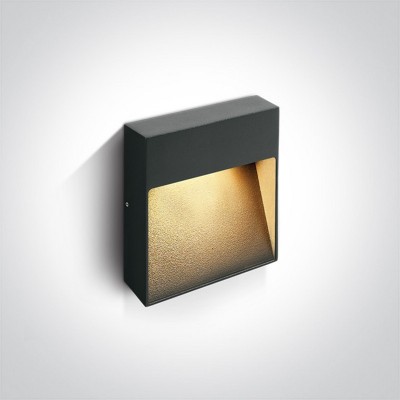 Aplica perete 9W alb sau antracit patrat DARK LIGHT