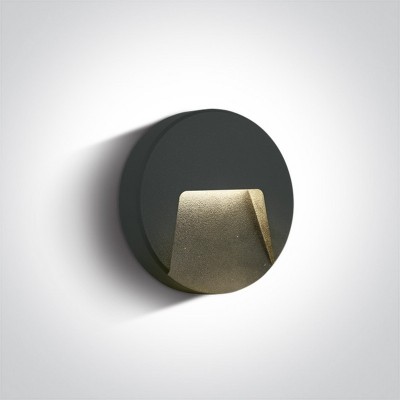 Aplica perete 3W exterior alb sau antracit rotund DARK LIGHT IP65