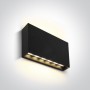 Aplica perete 2x6W antracit dreptunghi IP65