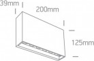 Aplica perete 2x6W antracit dreptunghi IP65