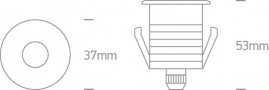 Spot incastrat in pardoseala aluminiu 1W