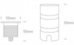 Spot incastrat in pardoseala rotund aluminiu 3W DARK LIGHT