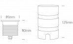 Spot incastrat in pardoseala rotund aluminiu 9W DARK LIGHT
