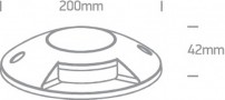 Spot LED exterior aplicat pe pardoseala 6W