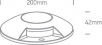 Spot LED exterior aplicat pe pardoseala 2x6W lumina in 2 directii