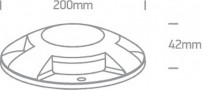 Spot LED exterior aplicat pe pardoseala 4x3W lumina in 4 directii