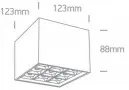 Spot LED Aplicat Alb cu Negru CRI90 9xLED COB 30W
