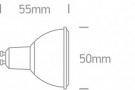 Bec LED 6W cu dulie GU10 COB LED lumina albastra