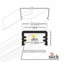 Profil LED Slim Alb 2 metri h7mm