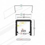 Profil banda LED aplicat SMR 10 h12mm