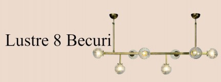 Lustre cu 8 Becuri pentru Living, Dormitor si Bucatarie - Vezi
