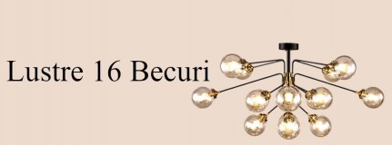 Lustre cu 16 Becuri, LED, tip Candelabru pentru Living!