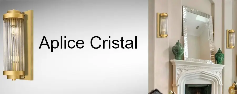 Aplice Cristal perete interior Aurii, Negre, Liniare - Profita de Promotii