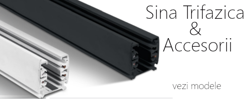 sina spoturi led 220V sina trifazica spoturi led sina incastrata in tavan sina aplicata pe tavvan sina magazin si spatii comerciale sina alba spoturi led sina neagra spoturi led
